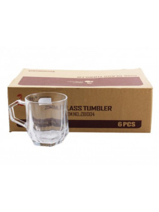 Набір кружок скляних Red Cherry 250 мл  6 шт  