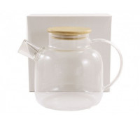 Заварник скляний 1500 мл з бамбуковою кришкою