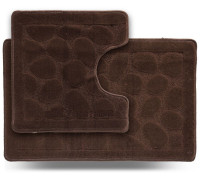 Набір килимів в ванну кімнату Dariana Літл "Камні" 45*71+45*43 см (2шт.) (коричневий)