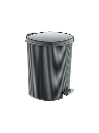 Відро для сміття з педаллю 6 л, LINE, 22*21*25 см (сірий)*12