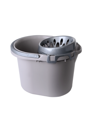 Відро для прибирання 15л. з віджимом (какао/сірий)