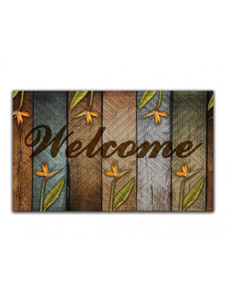Килим гумовий 45*75*0,4 см принтований, "Welcome"