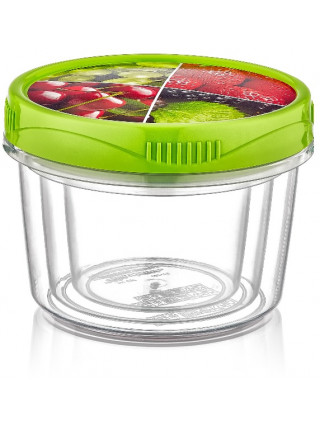 Набір контейнерів 3 в 1 Irak Plastik з кришкою-закруткою (280 мл., 500 мл., 800 мл.) (круглий)