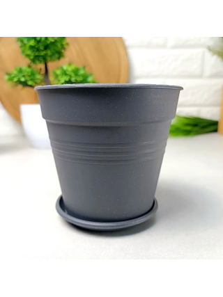 Вазон з підставкою "Глорія" 18,5*18 см. (граніт) *60