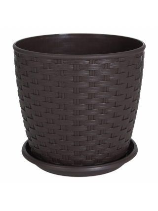 Вазон з підставкою "Ротанг" 12*11 см. (граніт) *10