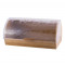 Хлібниця Kamille бамбукова 36,5*26,5*19 см. пластикова кришка з ажурним візерунком