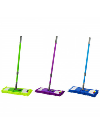 Швабра - полотер для підлоги 43*10 см., лапша, Eco Fabric, телескопічна рукоятка 78-122 см. (аналог LUX Feniks)