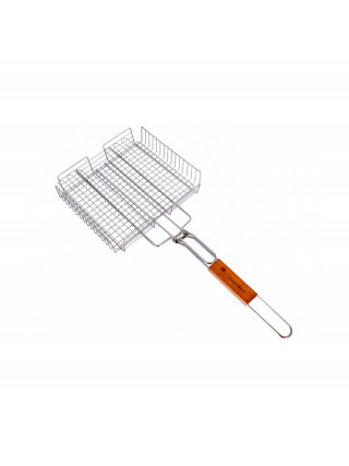 Решітка для грилю глибока Interos 32*36*5 см (2,0мм) мет. з дер/руч 