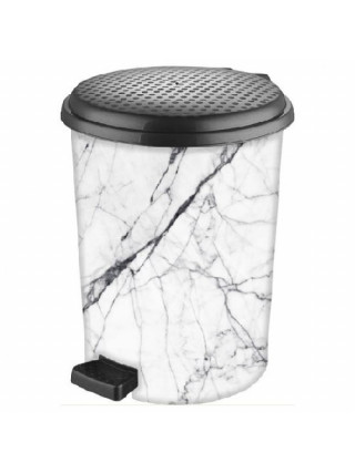 Відро для сміття з педаллю Elif Plastic 11 л. (білий мармур)