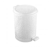Відро для сміття з педаллю Elif Plastic "Ажур" 5 л. (білий)