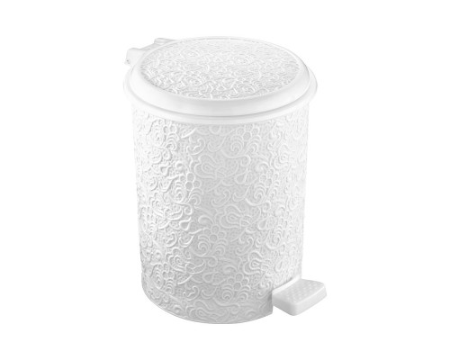 Відро для сміття з педаллю Elif Plastic "Ажур" 5 л. (білий)