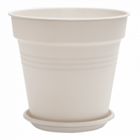 Вазон з підставкою "Глорія" 18,5*18 см. (біла троянда) *60