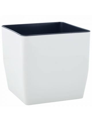 Вазон "Квадро" низький 16*16*15,5 см. (білий) *8