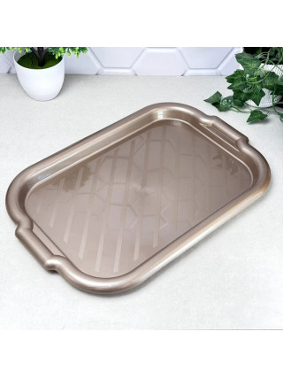 Піднос пластиковий прямокутний 45*30*4 см. (платина)