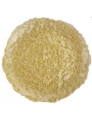 Тарілка ARDESTO Golden ice 20.5x2см, скло, золотистий
