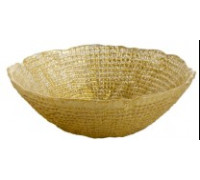 Салатник ARDESTO Golden ice 20.5x8.5см, 1150мл, скло, золотистий