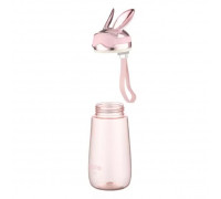 Пляшка для води Ardesto Bunny 600мл, пластик, рожевий