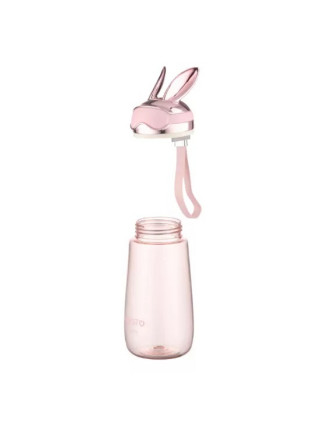Пляшка для води Ardesto Bunny 600мл, пластик, рожевий
