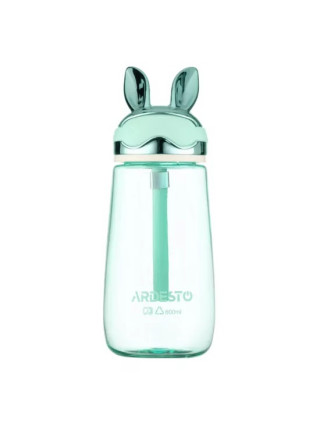 Пляшка для води Ardesto Bunny 600мл, пластик, зелений