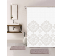Штора для ванної кімнати та душу, з кільцями з Peva матеріалу, Dariana, XRQ-RP-096, 180*180см