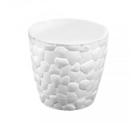 Вазон Elif Plastiс "Камінці" 17,5*15,5 см; 3 л. (білий)