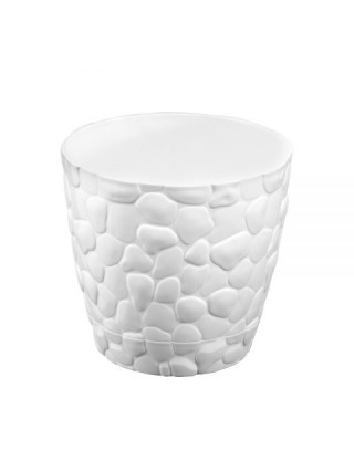 Вазон Elif Plastiс "Камінці" 17,5*15,5 см; 3 л. (білий)
