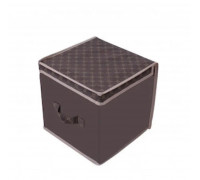 Короб для зберігання речей з кришкою, 30*30*30 см, "Brown" (флізелін/картон)