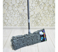 Швабра - полотер для підлоги Feniks HIT SZENILOWY СІРИЙ (телескоп 68-117см, пластик, мікрофібра)