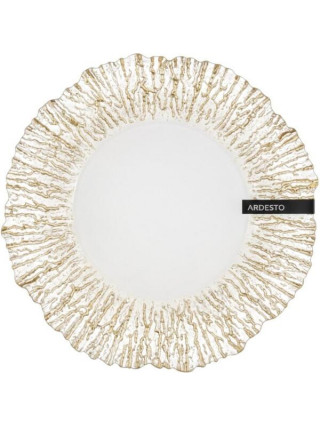 Тарілка Ardesto Salvia, 21см, скло, прозорий