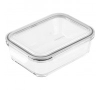 Контейнер для зберігання харчових продуктів Ardesto Gemini 1.5л, боросилікатне скло, пластик, прямокутний, прозорий