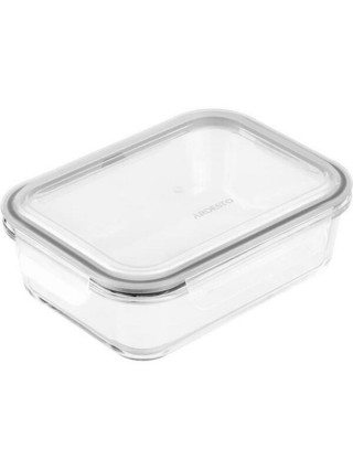 Контейнер для зберігання харчових продуктів Ardesto Gemini 1.5л, боросилікатне скло, пластик, прямокутний, прозорий