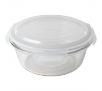 Контейнер для зберігання харчових продуктів Ardesto Gemini 0.95л, боросилікатне скло, пластик, круглий, прозорий