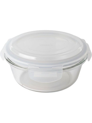 Контейнер для зберігання харчових продуктів Ardesto Gemini 0.95л, боросилікатне скло, пластик, круглий, прозорий