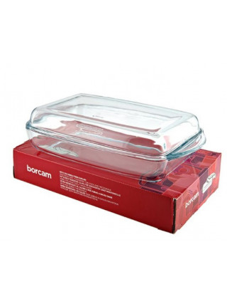 Каструля скляна Borcam прямокутна 34*19 см, v-1,95+1,38 л