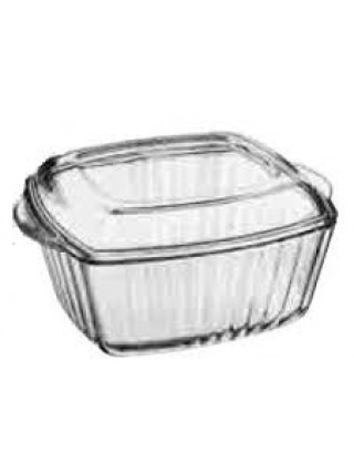 Каструля скляна Borcam квадратна 2,6 л., 25,4*25,4 см, 