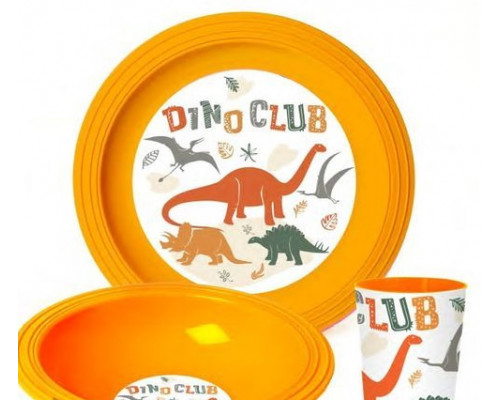Набір дитячий Herevin Динозаври з 3 предметів, пластик 