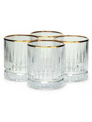 Набір склянок Pasabahce Elysia GOLD для вiскi 355 мл., 4 шт. в подарунковій упаковці
