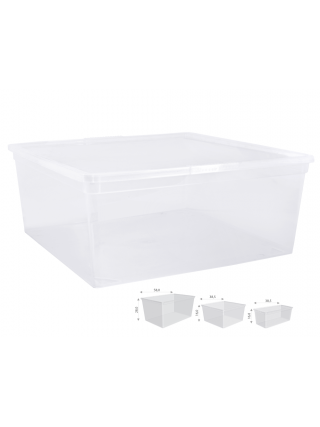 Контейнер для зберігання речей "Євро" 45 л (58*39*28 см) (прозорий)