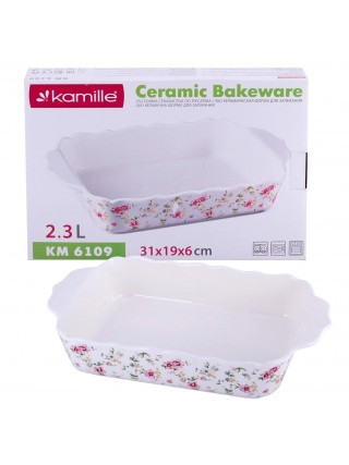 Форма керамічна для запікання Kamille 1,3 л. 30,5*19*6 см.