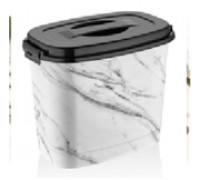 DECOR кошик з кришкою 6,9 л (129 чорний мармур )