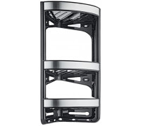 DECOR Поличка для душку кутова 30*20*56 см(129 чорний + малюнок металік)