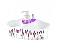 DECOR підставка кухонна для мочалок з дозатором (24) (x31 лаванда)