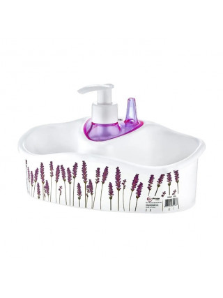 DECOR підставка кухонна для мочалок з дозатором (24) (x31 лаванда)