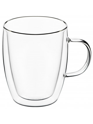 Набір чашок з ручками з подвійними стінками Ardesto, 270мл, 2шт, боросилікатне скло, прозорий