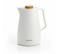 Термос для чаю та кави Kamille 1500 мл конференційний зі скляною колбою (білий)