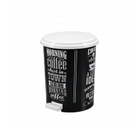 Відро для сміття з педаллю Elif Plastic 5 л. (чорна кава)