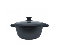 Каструля Carbon Strong Krauzer 3,5л литий алюміній, кришка з силіконовим обідком
