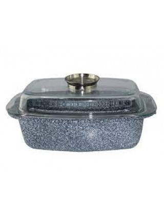 Гусятниця алюмінієва Ofenbach 5,5 л., 32*10,5 см., з антипригарним покриттям і скляною кришкою