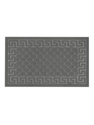 Килим гумовий 45*75 см, з ворсовим покриттям "Луска" (сірий)