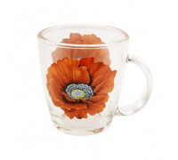 Кружка 340 мл Interos Мак скляна